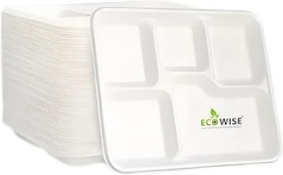 Eco Wise BioDegrable Plates 5 compartments (Pack of 25)
